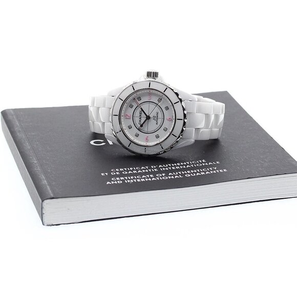 CHANEL J12 Pink light H4864 8P diamond white Dial Automatic Men's Watch - Picture 10 of 12